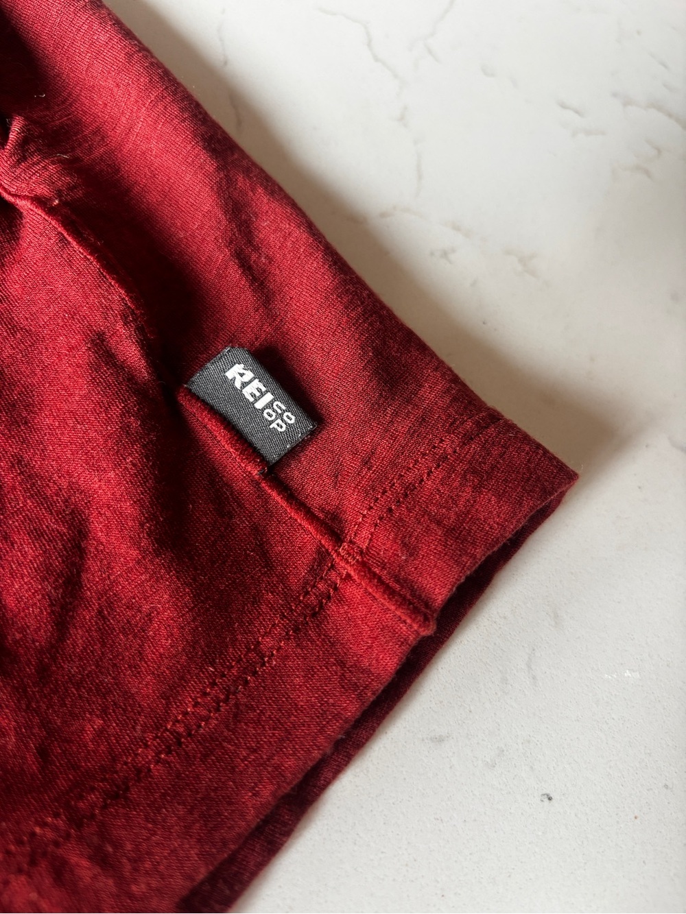 REI 100% Merino Wool 185 Long Sleeve Women's Base Layer Top Small Rust - Picture 3 of 4